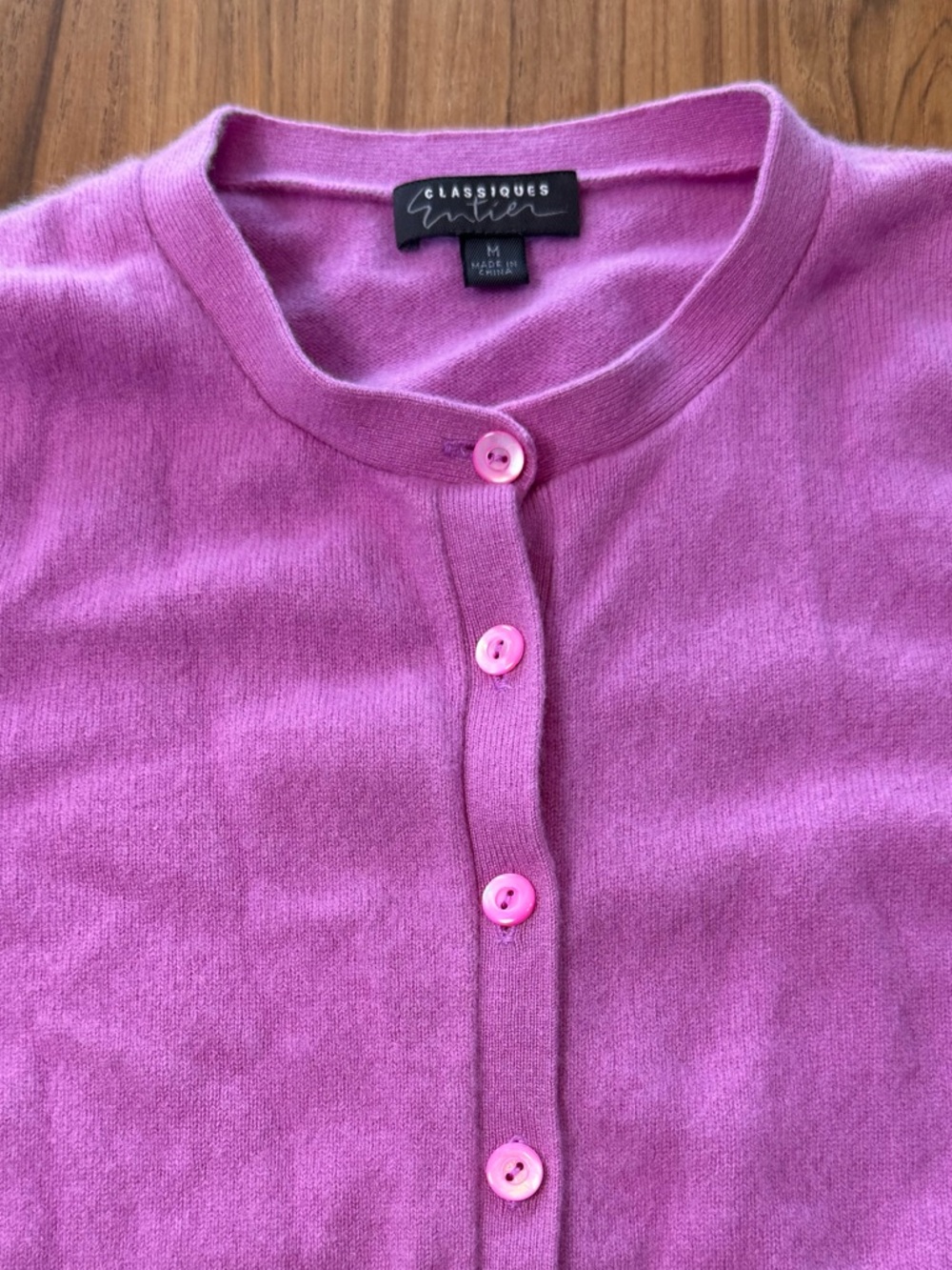 Classiques Entier Cashmere Cardigan Sweater Women’s Medium Purple - Picture 3 of 11